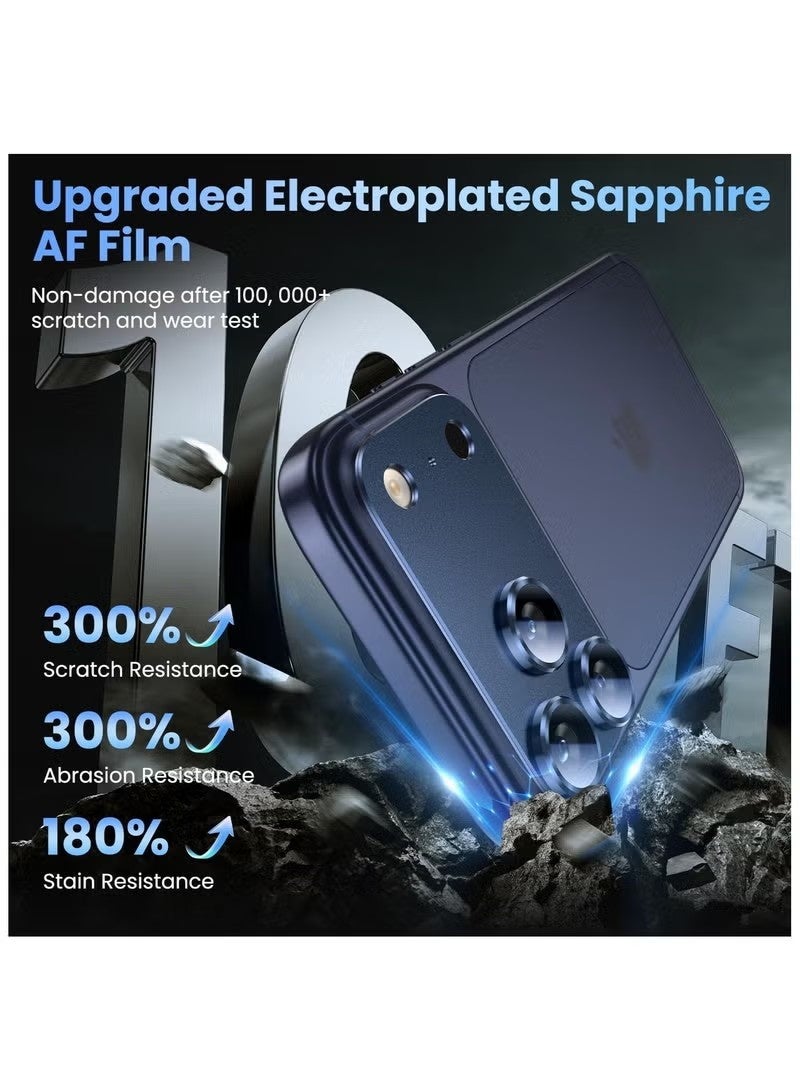 For iPhone 17 Pro Camera Lens Protector Upgrade Strong Adhesion Alloy Metal Tempered Glass Rear Camera Screen Protector Shatterproof Cover Film Accessories Blue - Image 4